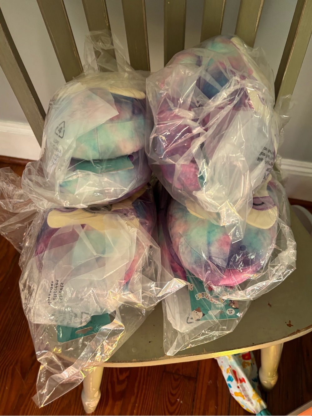Squishmallow 4 pr slippers  Sadie the Sloth 4/5  big girls